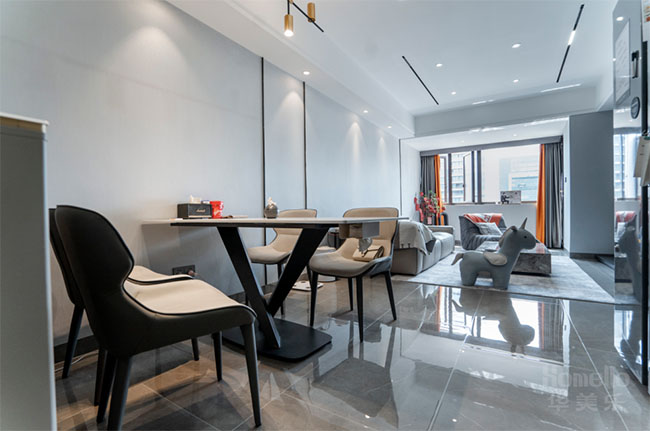 82㎡二居，大橫廳+開放式廚房+大套房，這種簡約生活太舒適了